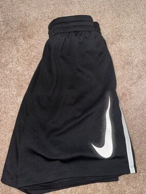 Nike Black Shorts with White Swoosh Accent